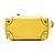Céline Celine Borsa Tote Luggage in pelle di vitello drummed gialla Micro Giallo - vista 3