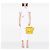 Céline Celine Borsa Tote Luggage in pelle di vitello drummed gialla Micro Giallo - vista 6