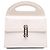 Bolsa Balenciaga Maillon de couro de bezerro branco com alça redonda M