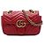 Borsa a tracolla Gucci GG Marmont Small in pelle di vitello matelassé rossa
