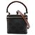 Céline Celine Mini Triomphe Vanity Case in tela rivestita marrone Marrone scuro
