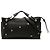 LOEWE Missy Satchel aus schwarzem Leder Small mit Sternen