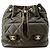 Borsa a mano Chanel in pelle kaki Cachi