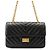 Chanel 2.55 Mini Schultertasche aus gealtertem Kalbsleder Schwarz