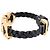 Bracciale con charm in pelle nera Gucci Nero - vista 2