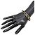Bracciale con charm in pelle nera Gucci Nero - vista 4