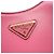 Borsa a tracolla Prada Triangle Cleo in pelle di vitello rosa - vista 15