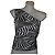 Top monohombro Pinko con estampado geométrico Negro Blanco