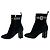 Bottines en cuir daim Louis Vuitton 1A965S Noir - vue 3