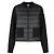 Moncler Cardigan de lana acolchado con cremallera para mujer Negro
