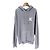 Céline Triope Rippstrick-Hoodie aus Wolle Grau XL Braun