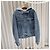 Céline Hood Back Logo Denim Trucker Jacket Blue - view 3