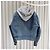 Céline Hood Back Logo Denim Trucker Jacket Blue - view 6