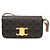 Céline Bolso de hombro Gold Triope Logo Tan CUZ Castaño