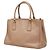 Borsa Prada Galleria con placca logo triangolare Beige - vista 2
