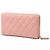 Cartera larga Chanel de piel de becerro granulada rosa - vista 2