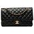 Borsa a tracolla Chanel Coco Mark Matelassé Double Flap con catena Nero
