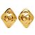 Orecchini vintage Chanel Coco Mark motivo diamante D'oro - vista 2