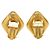 Orecchini vintage Chanel Coco Mark motivo diamante D'oro - vista 3