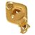 Orecchini vintage Chanel Coco Mark motivo diamante D'oro - vista 4