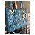Borsa Lady Dior Media in pelle blu - vista 2