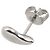 Orecchini a lobo Teardrop in platino Tiffany & Co. - vista 3