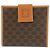 Céline Celine Vintage Macadam Brown Leather Bi-fold Wallet