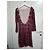 Vestido de crochet Prada espalda descubierta Roja Burdeos - vista 4