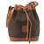 Céline Borsa a Tracolla CELINE Macadam Canvas PVC Pelle Marrone Oro Auth 194254A D'oro - vista 13
