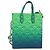 LOUIS VUITTON Taurillon Clemence Illusion Sac Plat XS Verde M81221 Auth 193755SM Blu - vista 13