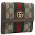 GUCCI Ophdia GG Web Portafoglio Sherry Line PVC Beige Oro 523173 Auth bs36745 D'oro