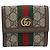 GUCCI Ophdia GG Web Portafoglio Sherry Line PVC Beige Oro 523173 Auth bs36745 D'oro - vista 13