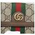 GUCCI Ophdia GG Web Portafoglio Sherry Line PVC Beige Oro 523173 Auth bs36745 D'oro - vista 17