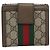 GUCCI Ophdia GG Web Portafoglio Sherry Line PVC Beige Oro 523173 Auth bs36745 D'oro - vista 2