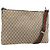 Borsa a tracolla GUCCI GG Canvas Web Sherry Line Beige Silver Auth 191971A Argento