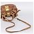 Borsa a mano in pelle Miu Miu con nastro 2 in 1 marrone oro Auth 195137V D'oro - vista 9