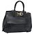 Borsa Salvatore Ferragamo Gancini Studio in pelle 2way Nero Oro Auth 195088 D'oro