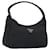 Pochette in nylon nera e argento PRADA Auth 195635V Nero  - vista 1