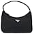 Pochette in nylon nera e argento PRADA Auth 195635V Nero  - vista 13