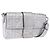 FENDI Zucca Canvas Mamma Baguette Schultertasche aus Leder Silber Auth 197105SAM
