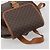 Céline Zaino CELINE Macadam PVC Leather Brown Gold Tone Auth 194199 Marrone - vista 6