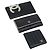 Portafoglio CHANEL in pelle Caviar Skin Set da 3 Nero CC Auth bs36694