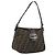 Borsa a tracolla FENDI Zucca Canvas Mamma Baguette Marrone Argento Auth 195494V
