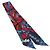 Hermès Twilly HERMES Foulard Seta Rosso Blu Auth 196847M - vista 2