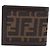 FENDI Zucca Canvas Bifold Wallet Black Brown Auth 195739V - view 2