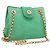 Autre Marque Borsa a tracolla con catena TIFFANY&Co. Camoscio Verde Oro Auth 195577 D'oro