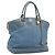 LOUIS VUITTON Borsa a Mano Suhari Lockit PM Pelle Blu Oro M95434 LV Auth bs36420