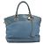 LOUIS VUITTON Borsa a Mano Suhari Lockit PM Pelle Blu Oro M95434 LV Auth bs36420 - vista 13