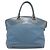 LOUIS VUITTON Borsa a Mano Suhari Lockit PM Pelle Blu Oro M95434 LV Auth bs36420 - vista 2