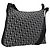 Borsa a tracolla Christian Dior Trotter Canvas Nero Argento Auth 195229V